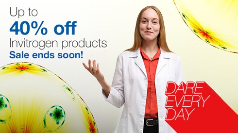 Get up to 40% off Invitrogen products.