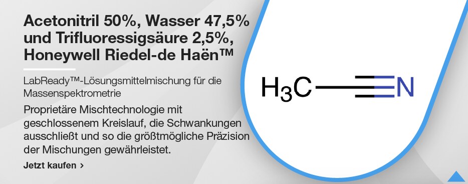 Acetonitril 50%, Wasser 47.5% und Trifluoressigsäure 2.5%, Honeywell Riedel-de Haën™ Acetonitril 50%, Wasser 47.5% und Trifluoressigsäure 2.5%, Honeywell Riedel-de Haën™