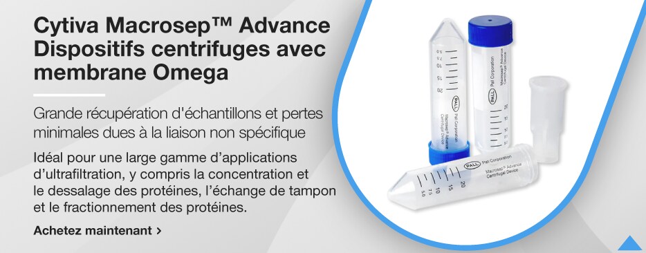 Cytiva Macrosep™ Advance Dispositifs centrifuges avec membrane Omega